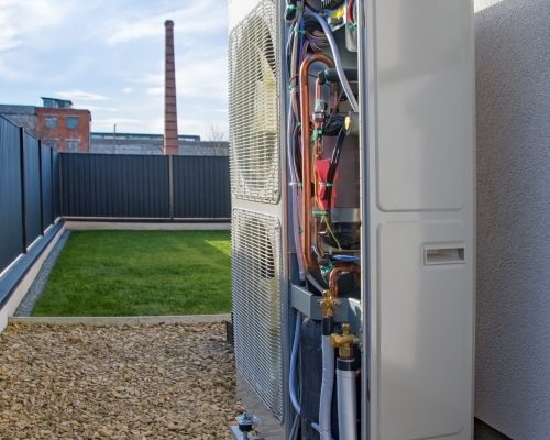 Installation of a heat pump in a residential building